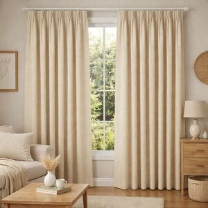Brand new TOPFINEL pleated drapes in original packaging.